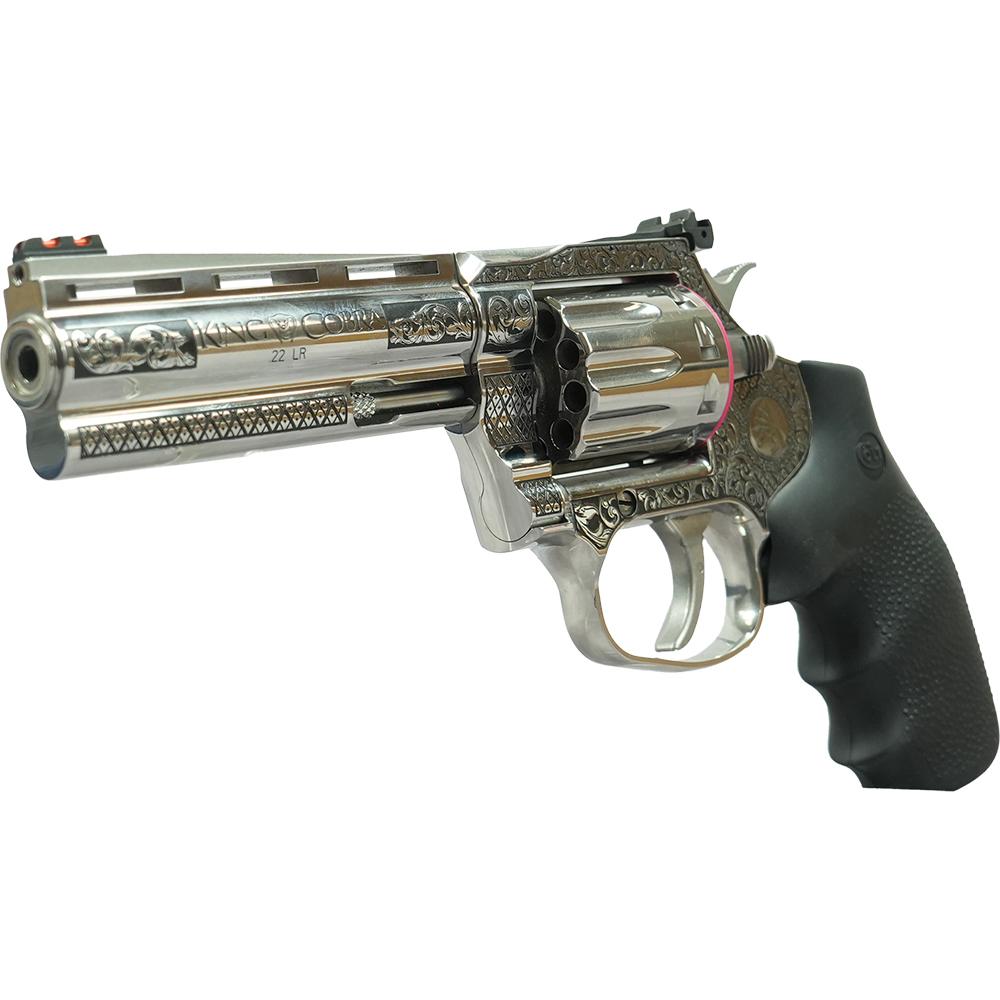 Colt Custom King Cobra Target 22 Handgun .22 LR 10rd Capacity 4.25" Barrel Filigree Frame and Barrel Picture of Colt Manufacturing Colt King Cobra Target 22 .22LR 4.25in Brl Stainless Filigree Frame and B