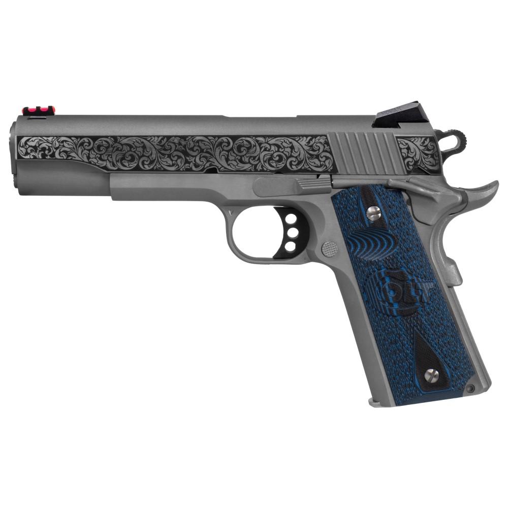 Colt Competition Model "Filigree Slide" Handgun .45 ACP 8rd Magazine 5" Barrel Stainless Frame Picture of Colt Manufacturing Competition Pistol .45 ACP 5in Brl SS Filigree Frame and Barrel
