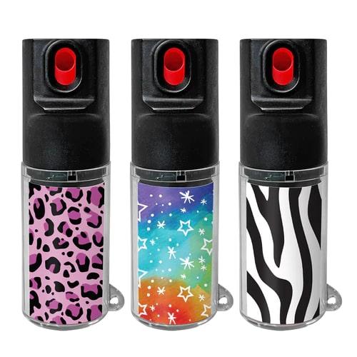 Mace Chameleon Pepper Spray Pink Stars Zebra Picture of Mace Personal Defense Mace Chameleon Pepper Spray