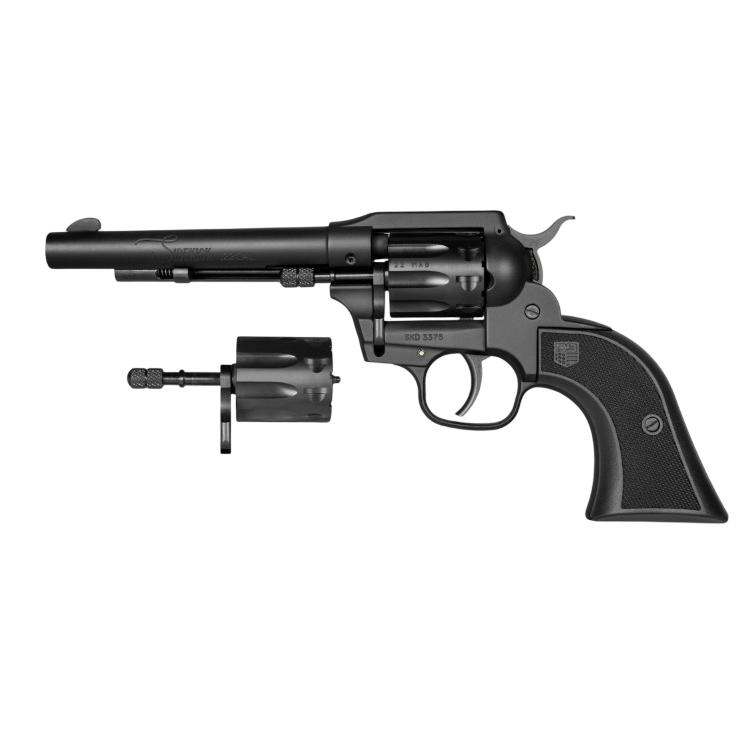 Diamondback Sidekick Checkered Polymer Grip Handgun .22 WMR/.22 LR 9rd Capacity 5.5" Tapered Barrel SA/DA Black
