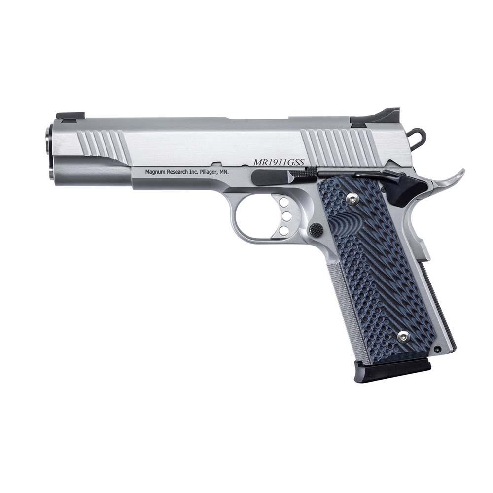 Magnum Research Desert Eagle 1911 G Stainless .45 ACP 8rd Magazines(2) 5" Barrel G10 Grips Picture of Magnum Research DESERT EAGLE 1911 45ACP 'G' PISTOL 5" 8RD Stainless