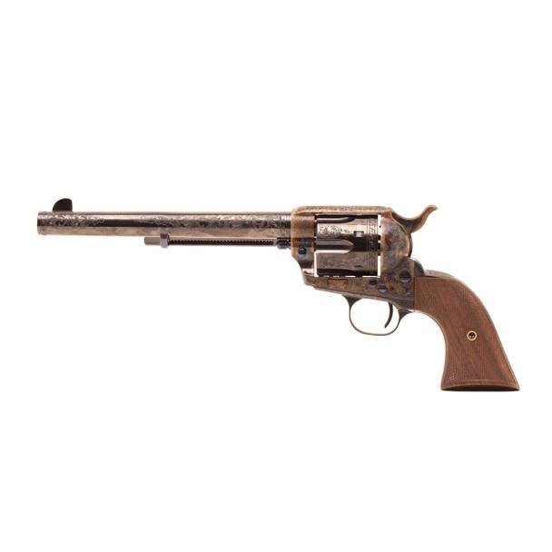 Standard Manufacturing SAA Case Colored Revolver .45 LC 6rd Capacity 7.5" Barrel Polymer Grip Picture of Standard MFG Co LLC SAA Case Colored 45LC Revolver 7 1/2in 2 piece grip