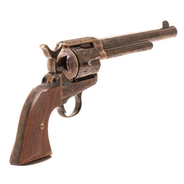 Standard Manufacturing SAA Case Colored Revolver .45 LC 6rd Capacity 7.5" Barrel Polymer Grip Picture of Standard MFG Co LLC SAA Case Colored 45LC Revolver 7 1/2in 2 piece grip