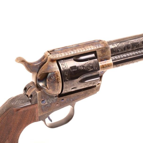 Standard Manufacturing SAA Case Colored Revolver .45 LC 6rd Capacity 7.5" Barrel Polymer Grip Picture of Standard MFG Co LLC SAA Case Colored 45LC Revolver 7 1/2in 2 piece grip