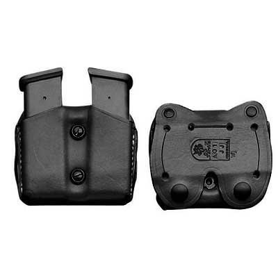 DeSantis Double Magazine Pouch for Colt Gov't 45 Black Ambi Picture of Desantis Leather Goods Co. DOUBLE MAG POUCH PLN BLK 45 AUTO