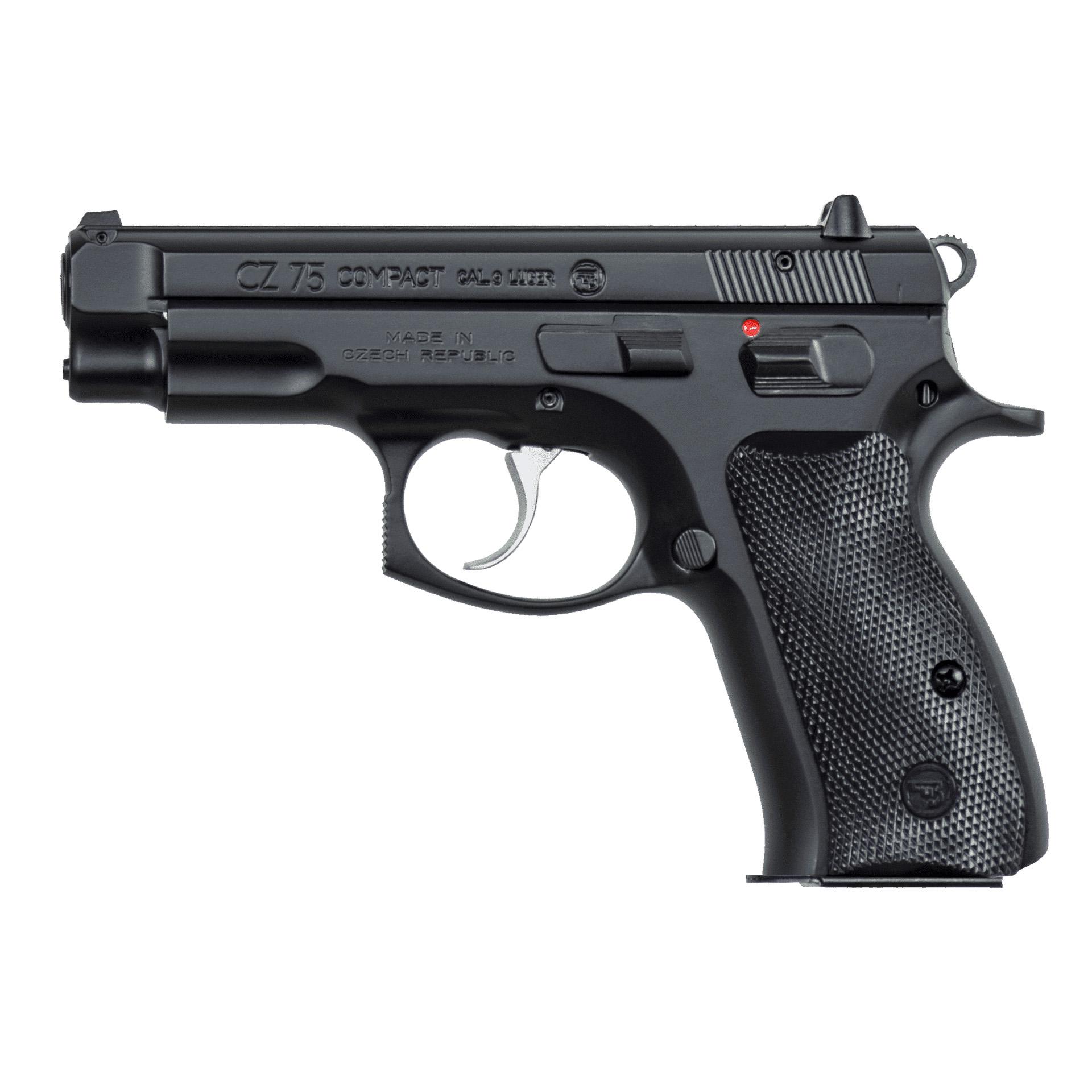 CZ 75 Compact Handgun 9mm Luger 10rd Magazine 3.75" Barrel Steel Frame Manual Safety Picture of Cz-Usa Firearms CZ 75 COMPACT 9MM 10RD BLK POLYCOAT STEEL MANUAL SAFETY