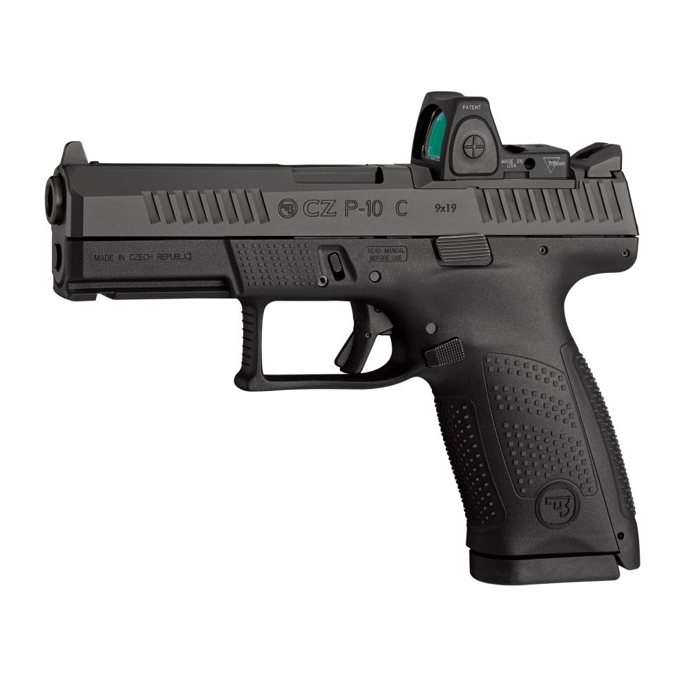 CZ USA P-10 C Handgun 9mm Luger 10rd Magazine 4" Barrel Black Optic Ready Fixed Sights Picture of Cz-Usa Firearms CZ P-10 C OPTICS-READY 9MM 10RD BLK POLYMER FRAME FIXED SIGHTS
