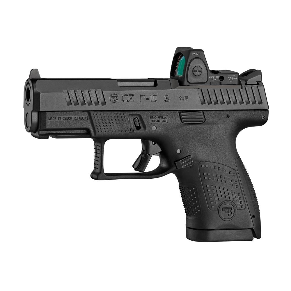 CZ USA P-10 S Handgun 9mm Luger 10rd Magazine 3.5" Barrel Black Optic Ready Fixed Sights Picture of Cz-Usa Firearms CZ P-10 S OPTICS-READY 9MM 10RD BLK POLYMER FRAME FIXED SIGHTS