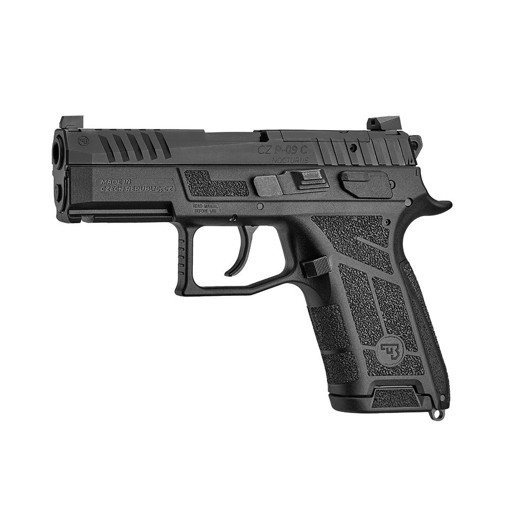 CZ USA P-09 Compact NOCTURNE Handgun 9mm Luger 10rd Magazine 3.74" Barrel Black Picture of Cz-Usa Firearms CZ P-09 C NOCTURNE 9mm 10rd