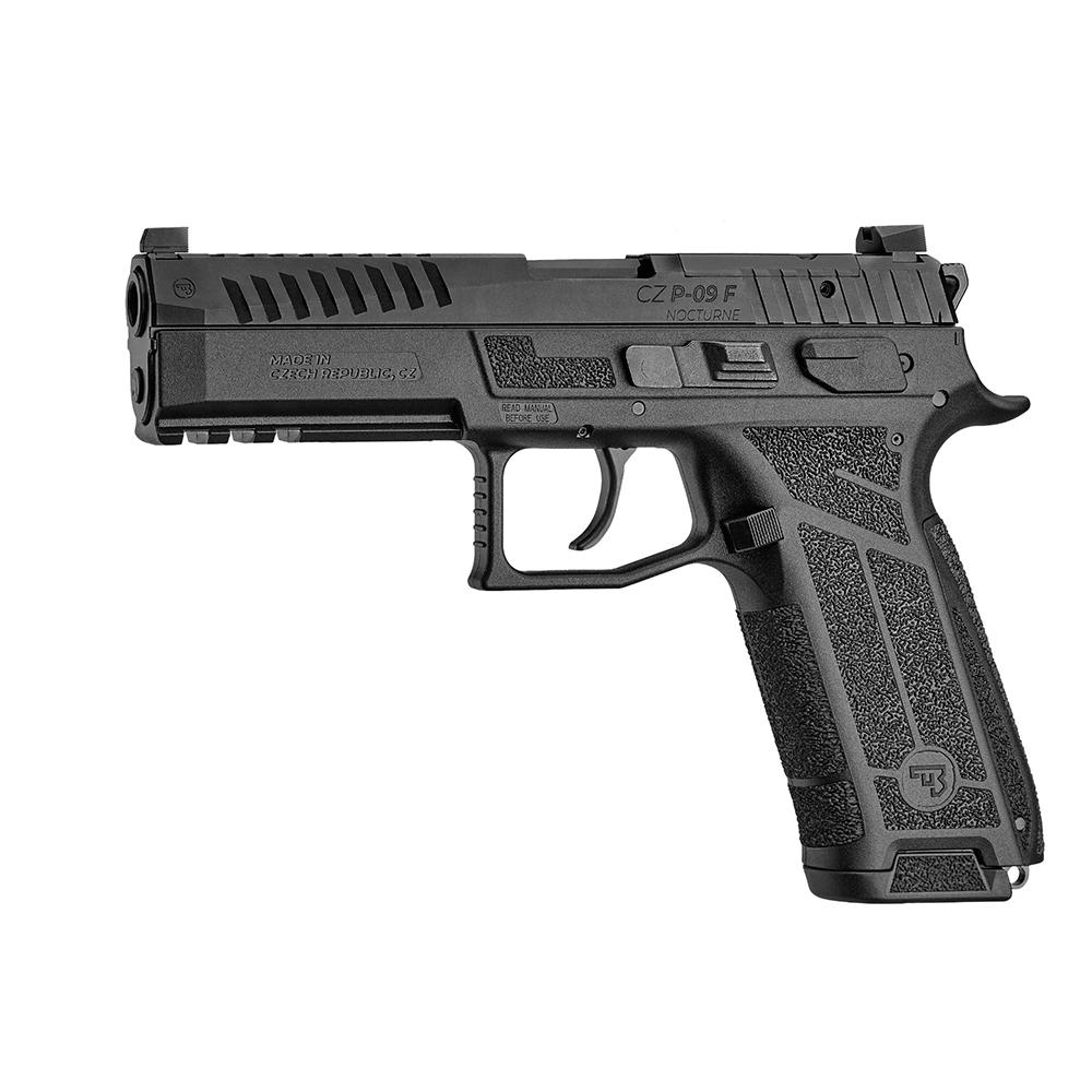 CZ USA P-09 Full Size NOCTURNE Handgun 9mm Luger 10rd Magazine 4.53" Barrel Black Picture of Cz-Usa Firearms CZ P-09 F NOCTURNE 9mm 10rd