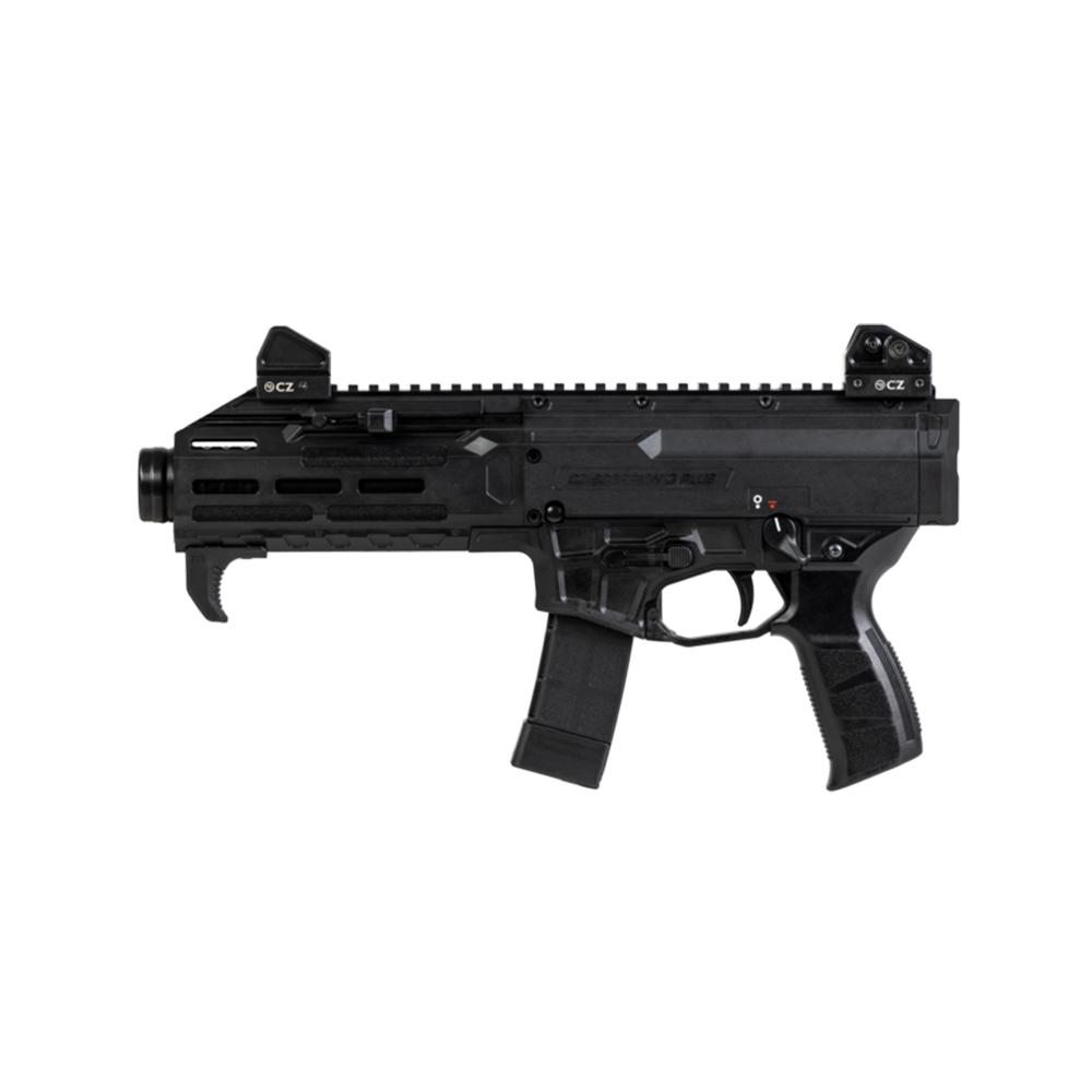 CZ USA Scorpion 3+ Handgun 9mm Luger 20rd Magazines (5) 7.8" 1/2x28 Threaded Barrel Black with QD Sling Mount Picture of Cz-Usa Firearms CZ Scorpion 3 Plus Pistol 9mm 7.8in 20rd w/QD Sling Mount (5) Mags