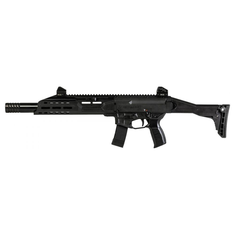 CZ USA Scorpion 3 Plus Carbine Rifle 9mm Luger 20rd Magazines (5) 16" 1/2x28 Threaded Barrel Black with Folding Stock Picture of Cz-Usa Firearms CZ Scorpion 3 Plus Carbine w/Folding Stock 9mm 16" Blk 20rd (5) Mags