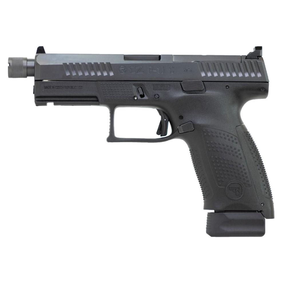 CZ USA P-10 C Handgun 9mm Luger 17rd Magazine 4.6" Threaded Barrel Black Optics Ready Suppressor Ready Picture of Cz-Usa Firearms CZ P-10 C OPTICS-READY SUPPRESSOR-READY 9MM 17RD COMPACT