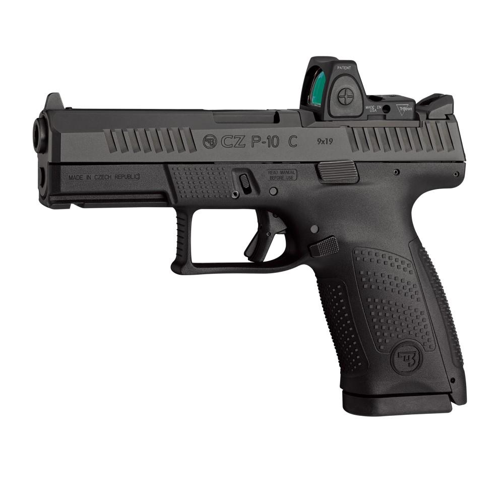 CZ USA P-10 C Handgun 9mm Luger 15rd Magazine 4" Barrel Black Optic Ready Fixed Sights Picture of Cz-Usa Firearms CZ P-10 C OPTICS-READY 9MM 15RD BLK POLYMER FRAME FIXED SIGHTS