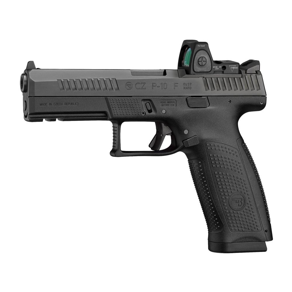 CZ USA P-10 F Handgun 9mm Luger 19rd Magazine 4.5" Barrel Black Optic Ready Fixed Sights Picture of Cz-Usa Firearms CZ P-10 F OPTICS-READY 9MM 19RD BLK POLYMER FRAME FIXED SIGHTS