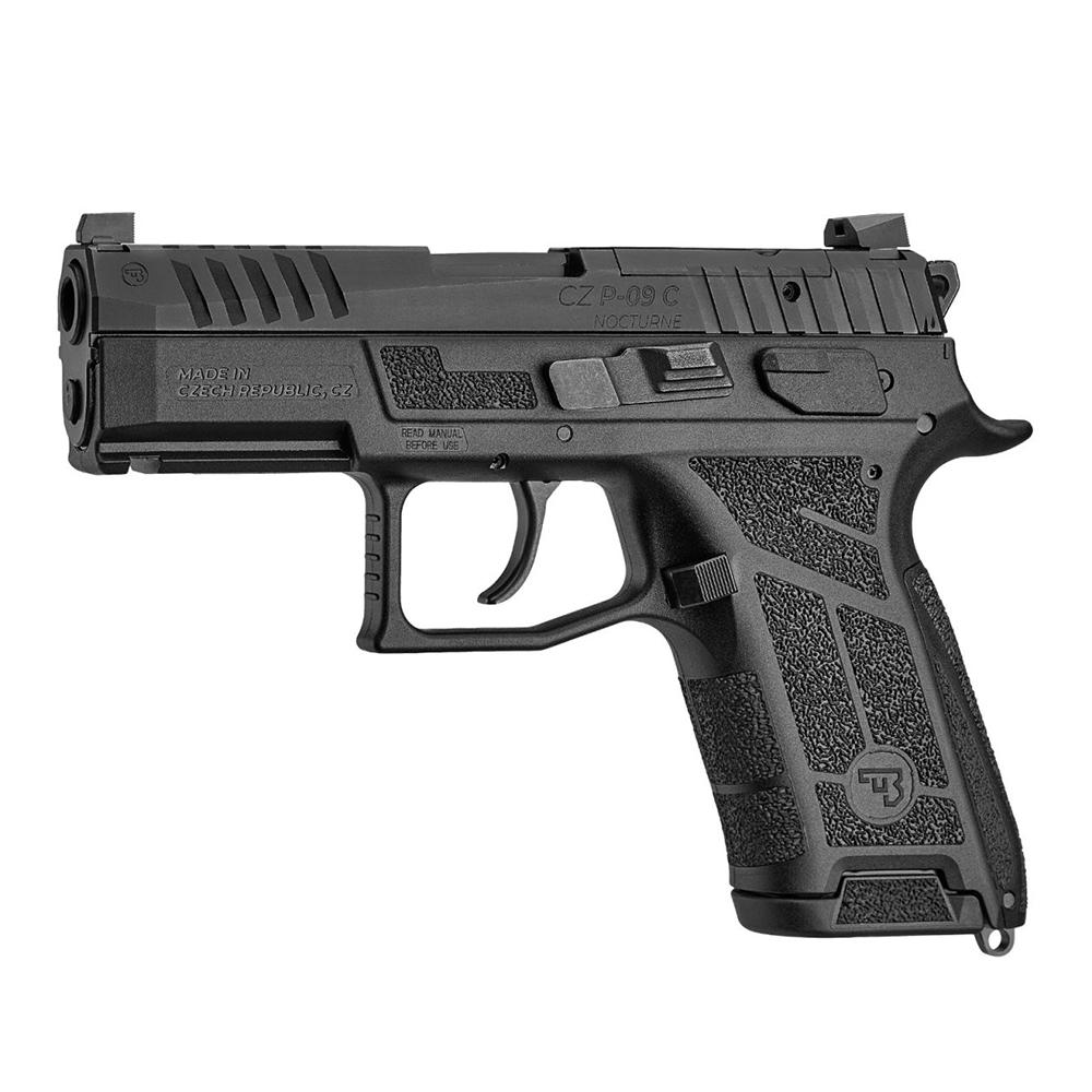 CZ USA P-09 Compact NOCTURNE Handgun 9mm Luger 15rd Magazine 3.74" Barrel Black Picture of Cz-Usa Firearms CZ P-09 C NOCTURNE 9mm 15rd