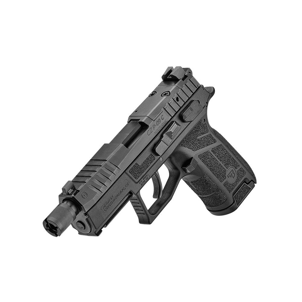 CZ P-09 C Nocturne Suppressor Ready OR Handgun 9mm Luger 17rd Magazines(2) 4.5" Threaded Barrel Fixed Sights Black Picture of Cz-Usa Firearms CZ P-09 C NOCTURNE SUPPRESSOR-READY 9MM 17RD OR BLK FIXED SIGHTS