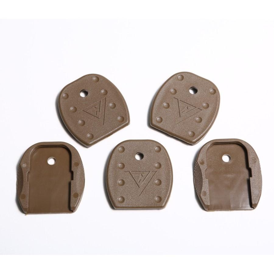 TangoDown Vickers Tactical Magazine Floor Plates for Glock 5pk Tan Picture of Tangodown VICKERS TACTICAL MAG FLOOR PLATE 5 PACK GLOCK TAN