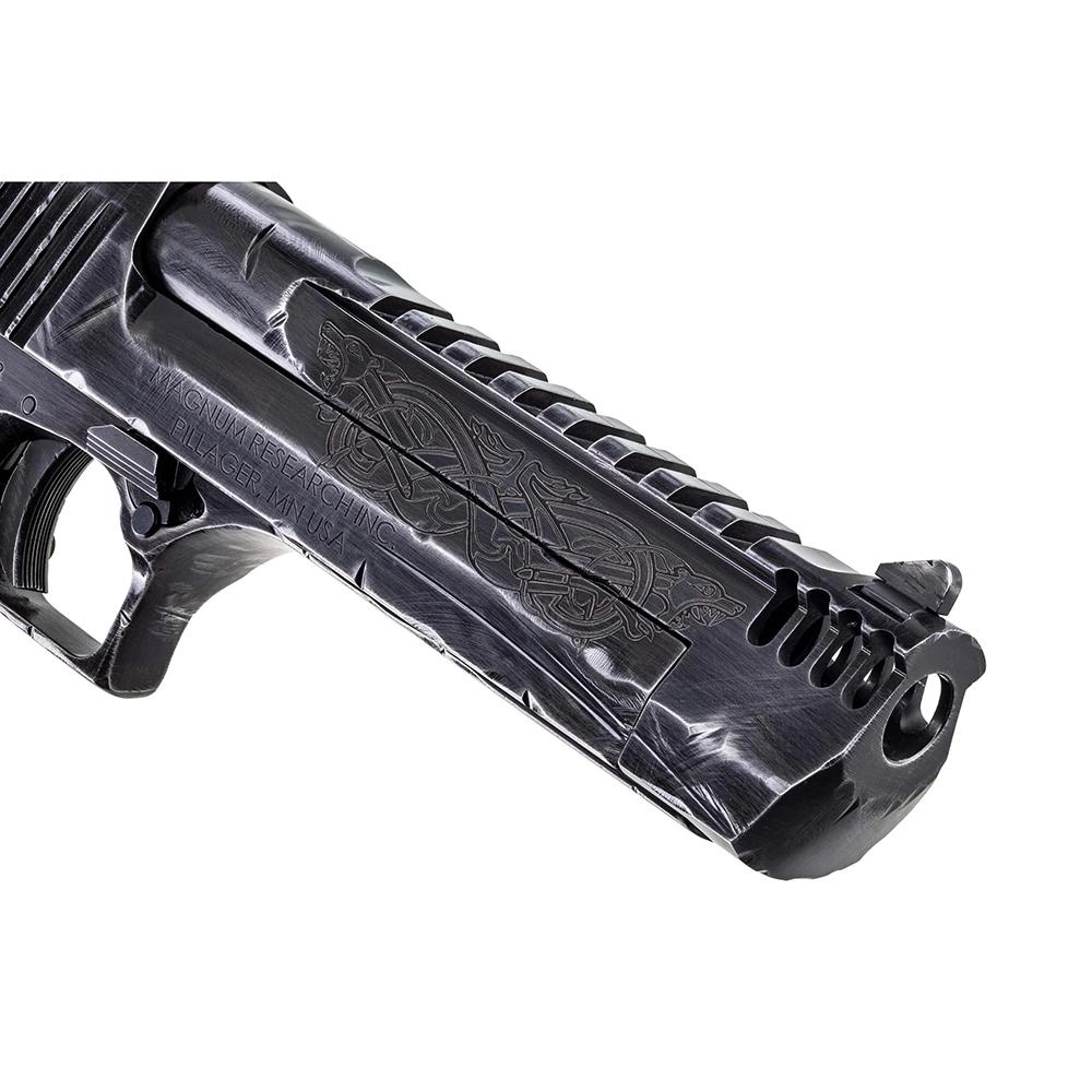 Magnum Research Desert Eagle Mark XIX Viking Handgun .50 AE 7rd Magazines(2) 6" Barrel Picture of Magnum Research MAGNUM .50AE Mark XIX 6" Brl Crbn Stl Frm Sld and Brl w/ Viking eng 7RD MAG