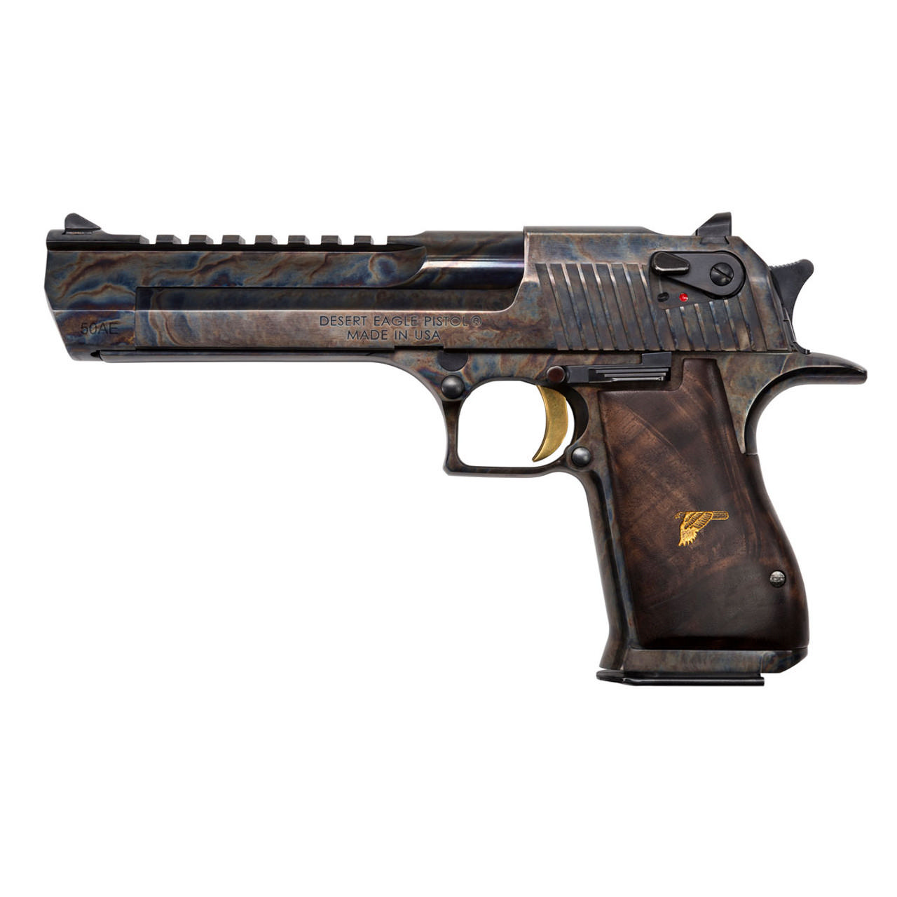 Magnum Research Case Hardened Desert Eagle Mark XIX Handgun .357 Magnum 9rd Magazine 6" Barrel Walnut Grips Picture of Magnum Research DESERT EAGLE MARK XIX .357 MAG PISTOL CASE HARDENED