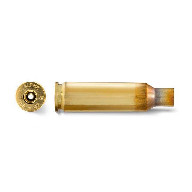 Alpha Munitions Unprimed Brass 6.5x47 - 100/ct Picture of Alpha Munitions Alpha Munitions 6.5x47L Brass 100 Box