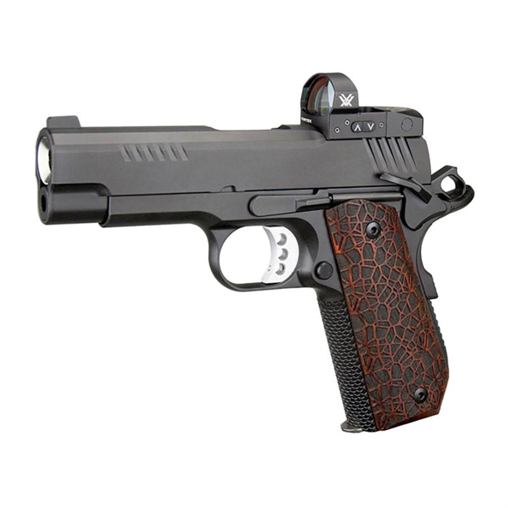 Ed Brown KC9 G4 VTX Handgun 9mm Luger 9rd Magazines (2) 4" Barrel Black with Brown Grip and Thumb Safety and Vortex Venom Red Dot Picture of Ed Brown Products Inc. Ed Brown KC9 VTX 9mm G4 carry profile thumb safety w/Vortex Venom red dot