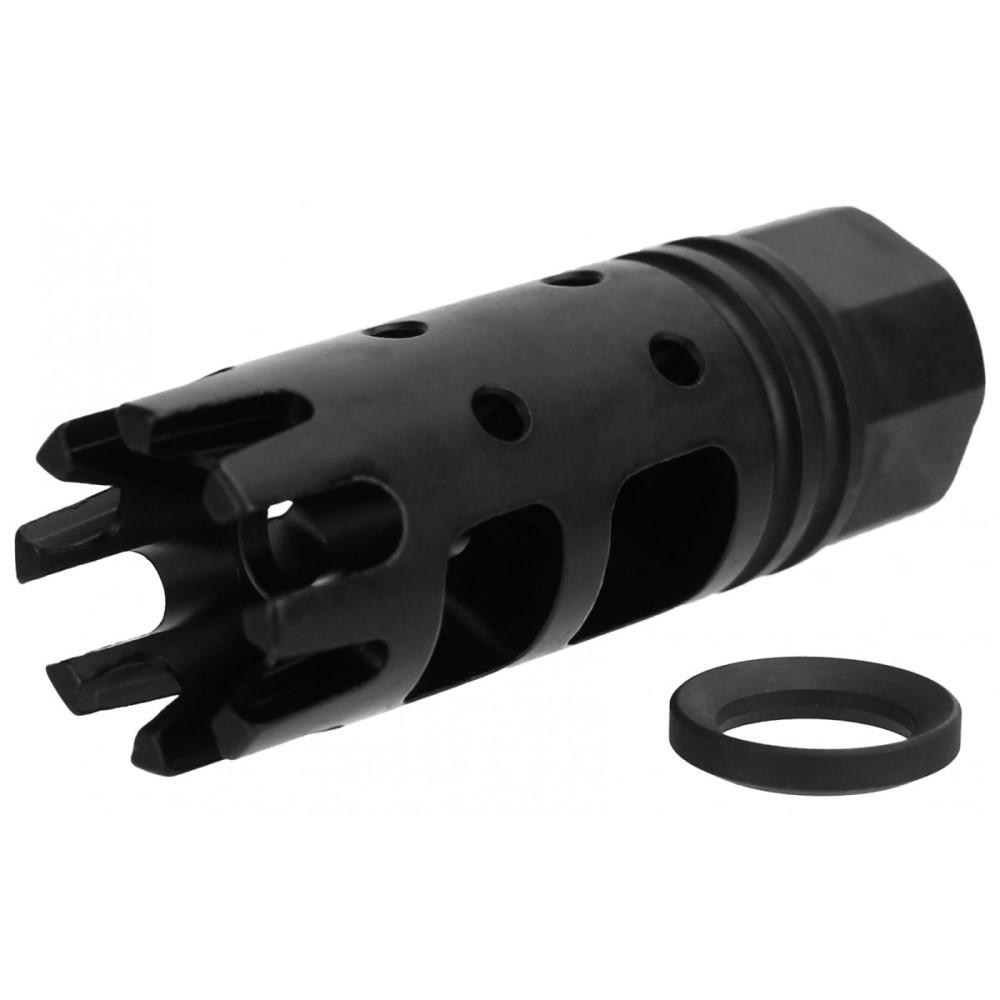 TacFire 6-Slot Muzzle Brake .308 5/8x24 Black Picture of Tacfire Inc. Tacfire .308 5/8x24 CROWN MUZZLE BRAKE NITRIDED USA MADE
