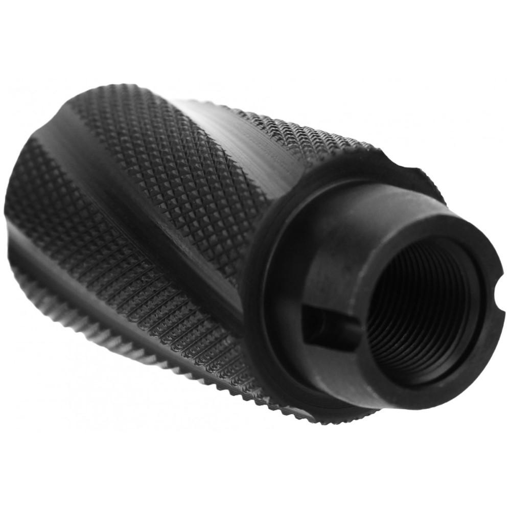 TacFire Knurled Linear Compensator Flash & Concussion Forwarder 7.62x39 14x1 LH Black Picture of Tacfire Inc. Tacfire 7.62/39MM 14-1 LH KNURLED LINEAR COMPENSATOR SOUND & CONCUSS