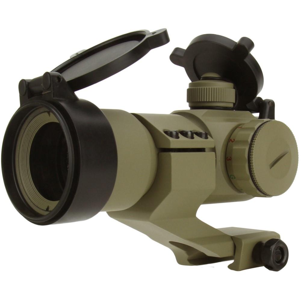TacFire Red/Green Dot Sight 1x30 Dual Illum. Tan with Cantilever Mount Picture of Tacfire Inc. Tacfire 1X30 Dual. Illuminated Red/Green Dot Sight w/Cantilever Mount Tan