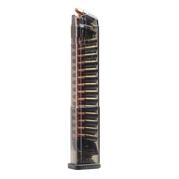 Elite Tactical Systems Carbon Smoke Handgun Magazine for Glock 17 9mm Luger 32/rd