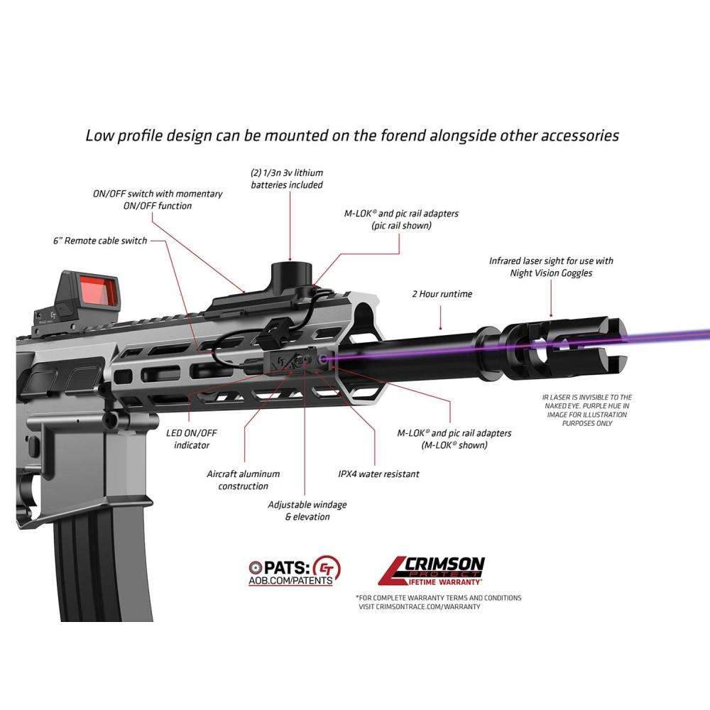 Crimson Trace Infrared Modular Tactical Laser IR-MTL Long Gun Picture of Crimson Trace Corporation Crimson Defender Rail Master MTL-IR (long gun)