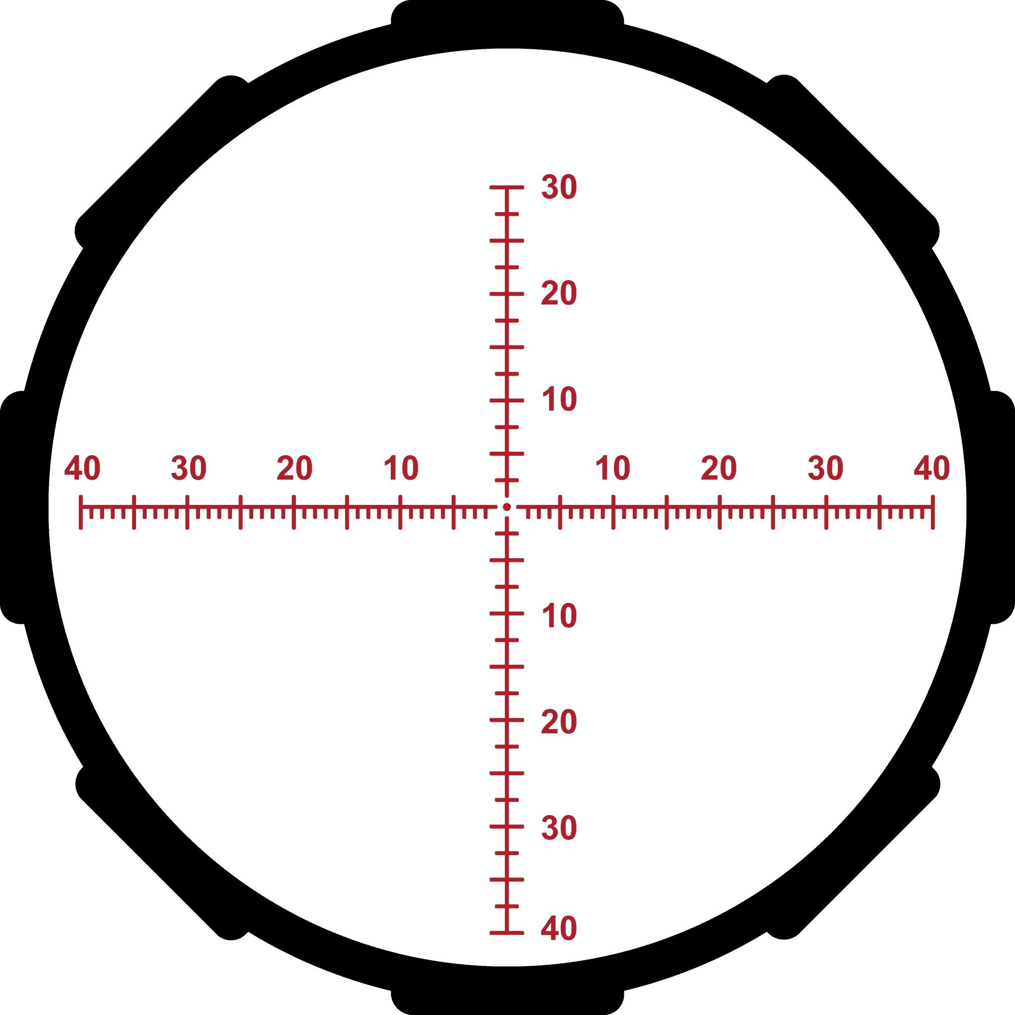 Crimson Trace Hardline Pro Rifle Scope - 6-24x50mm 30mm FFP MR1-MOA Illum Picture of Crimson Trace Corporation CT Hardline Pro Scope 6-24x50 MR1-MOA Illuminated 30mm Tube FFP