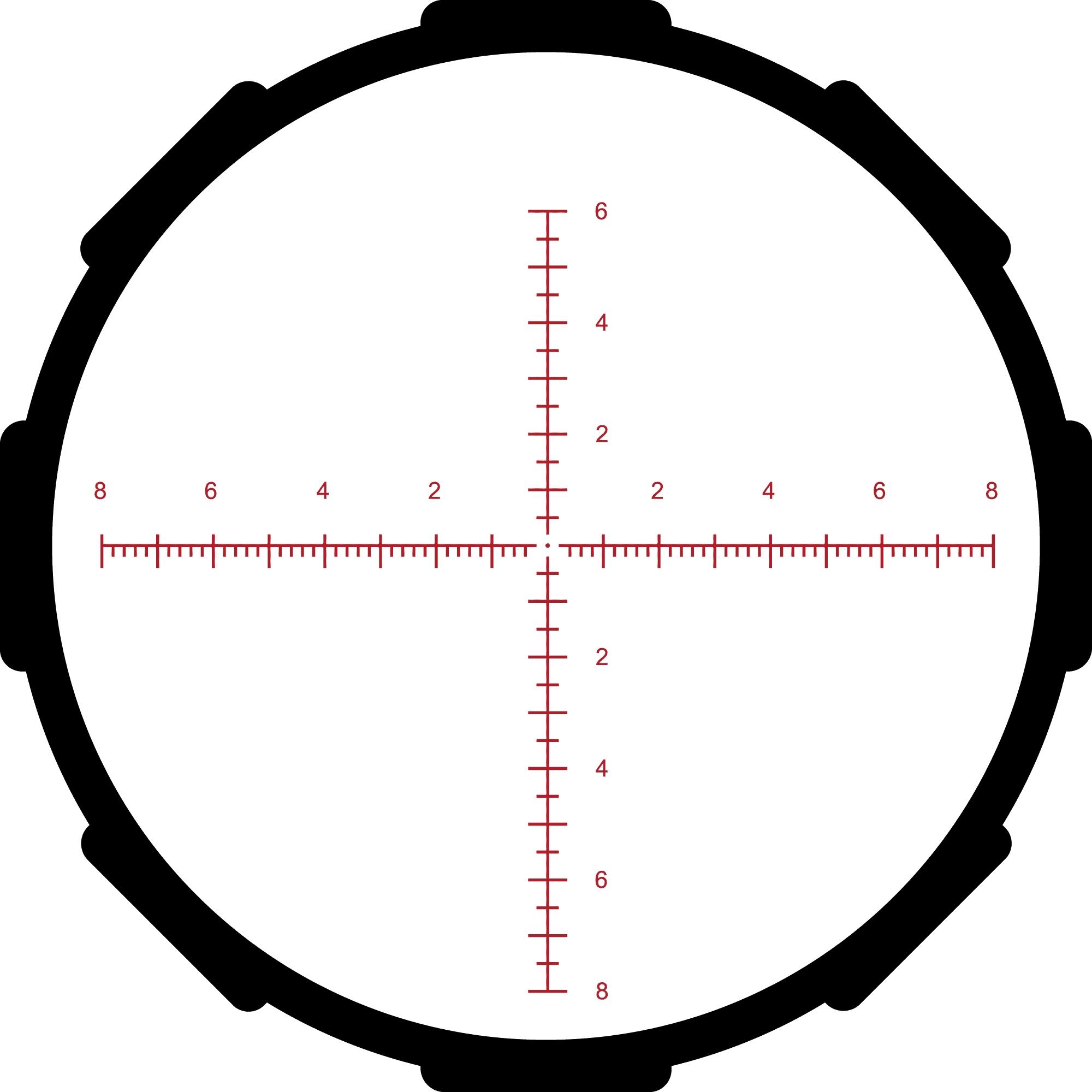Crimson Trace Hardline Pro Rifle Scope - 6-24x50mm 30mm FFP MR1-MIL Illum Picture of Crimson Trace Corporation CT Hardline Pro Scope 6-24x50 MR1-MIL Illuminated 30mm Tube FFP