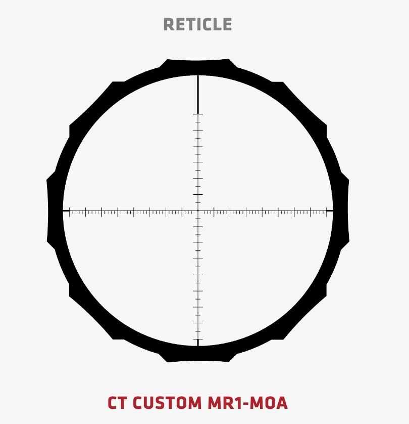 Crimson Trace Hardline Pro Rifle Scope - 5-20x50mm 30mm SFP MR1-MOA Picture of Crimson Trace Corporation CT Hardline Pro Scope 5-20x50 MR1-MOA 30mm Tube