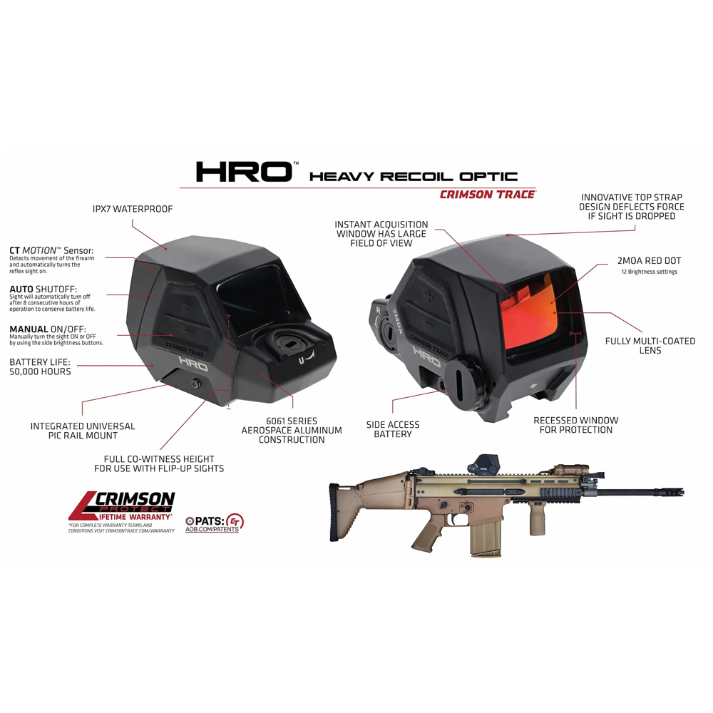 Crimson Trace Electronic Sight LED RED HRO Long Guns Picture of Crimson Trace Corporation Electronic Sight LED RED HRO Long Guns