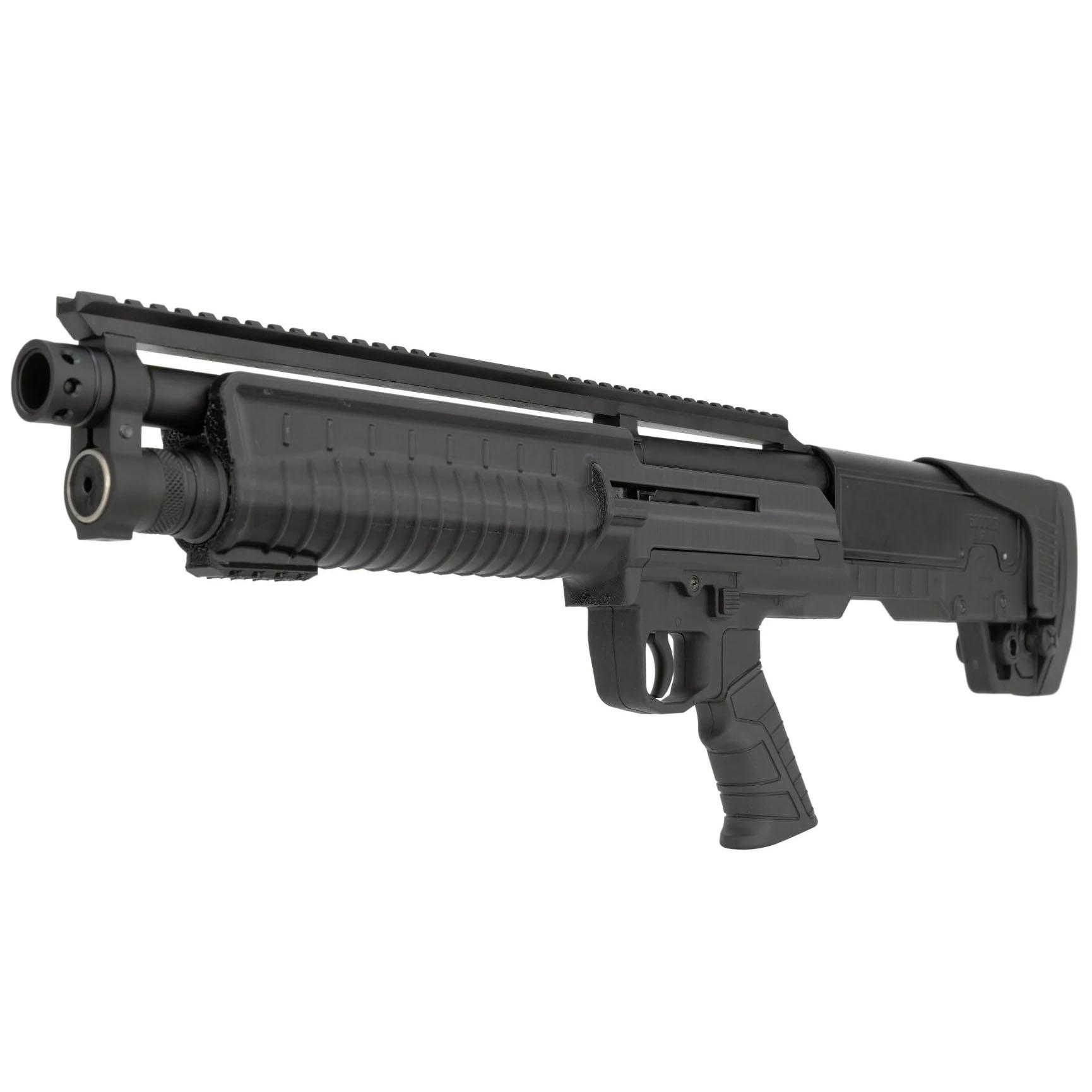 Escort BullTac Auto Shotgun 12ga 3" Chamber 5rd Magazine 18'' Barrel Full Length Pic Rail & Pop Up Sights Black Picture of Hatsan USA / Escort Shotguns ESCORT BullTac Auto 12ga 18'' Blk Full Length Pic Rail & Pop Up Sights Blk