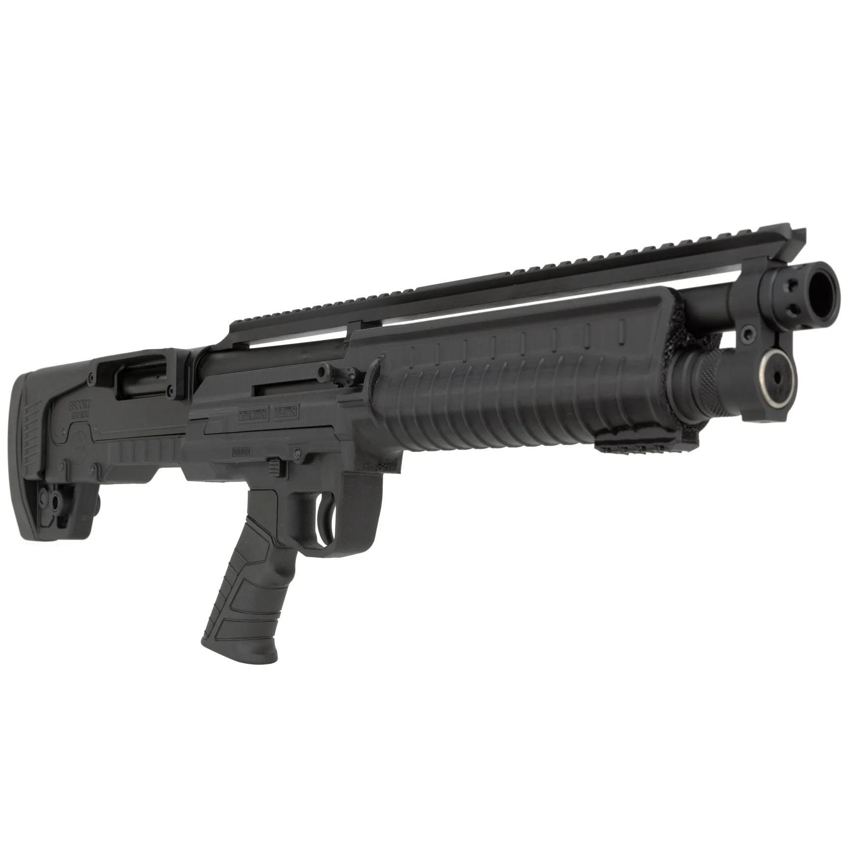 Escort BullTac Auto Shotgun 20ga 3" Chamber 5rd Magazine 18'' Barrel Full Length Pic Rail & Pop Up Sights Black Picture of Hatsan USA / Escort Shotguns ESCORT BullTac Auto 20ga 18'' Blk Full Length Pic Rail & Pop Up Sights Blk
