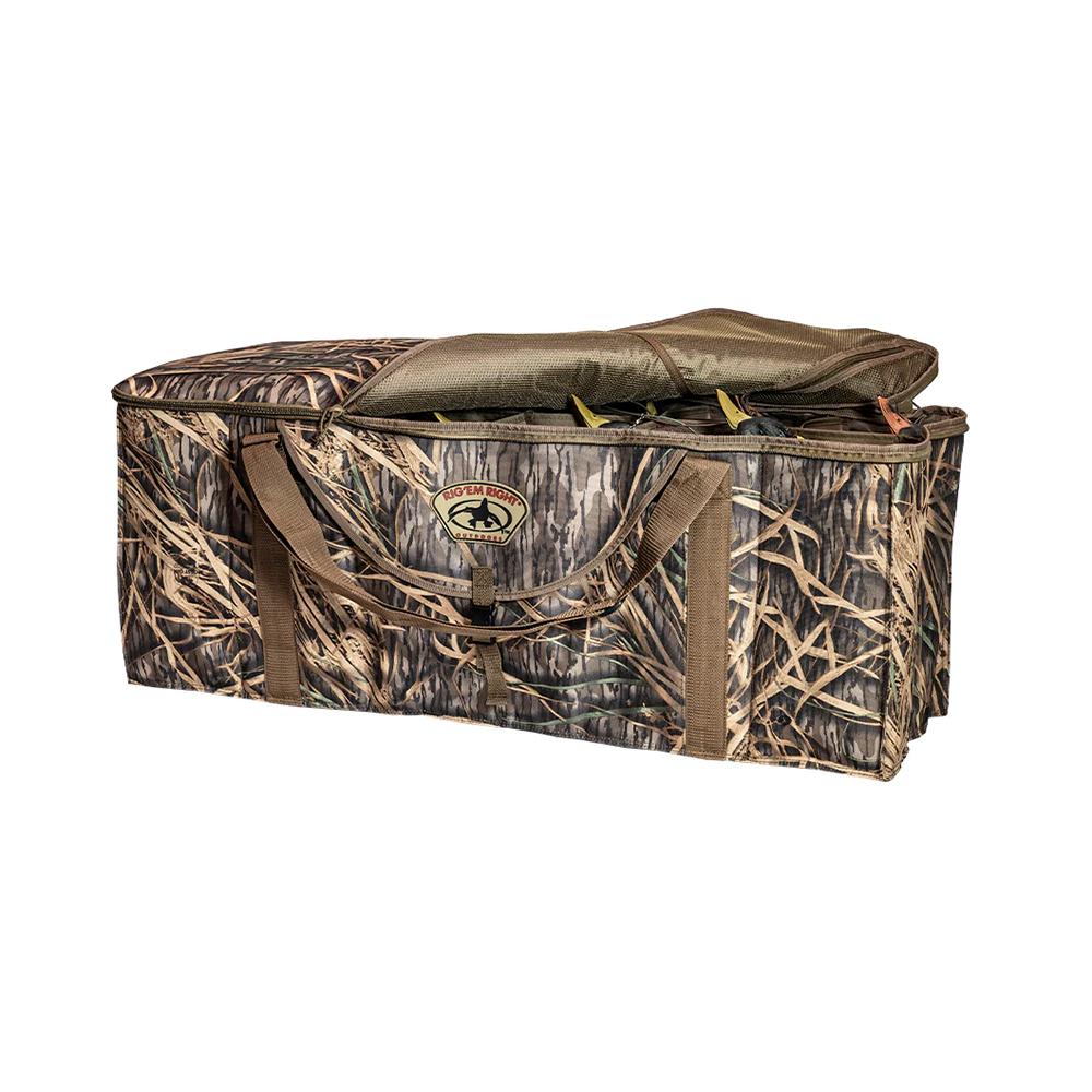 Rig 'Em Right 12-Slot Deluxe Duck Decoy Bag Mossy Oak Original Shadowgrass