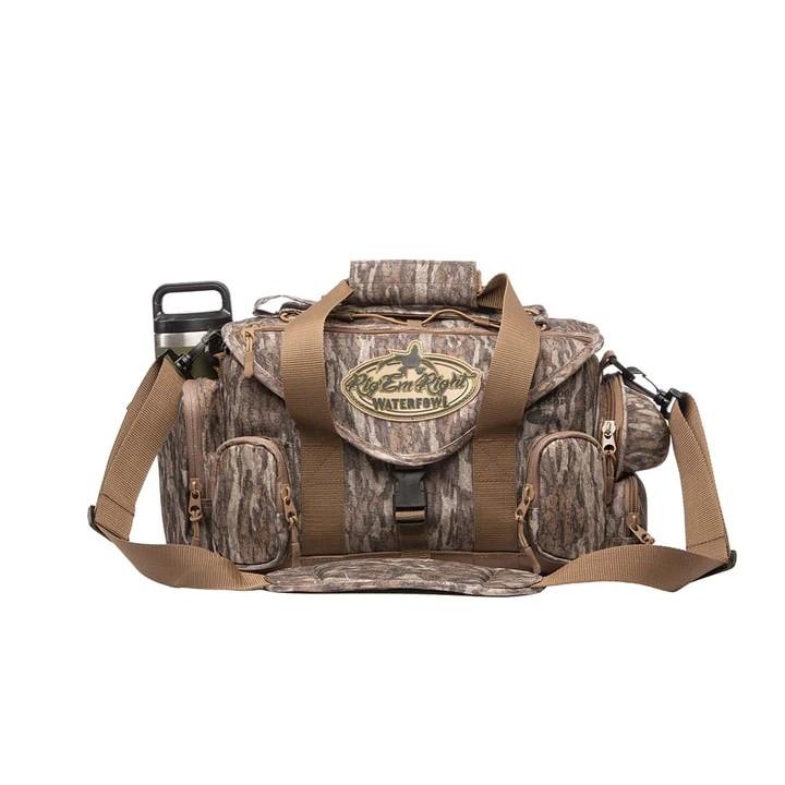 Rig 'Em Right Shell Shocker Standard Blind Bag Mossy Oak Bottomland Picture of AdvenTec LLC dba Rig Em Right Outdoors Shell Shocker Blind Bag Mossy Oak Bottomland