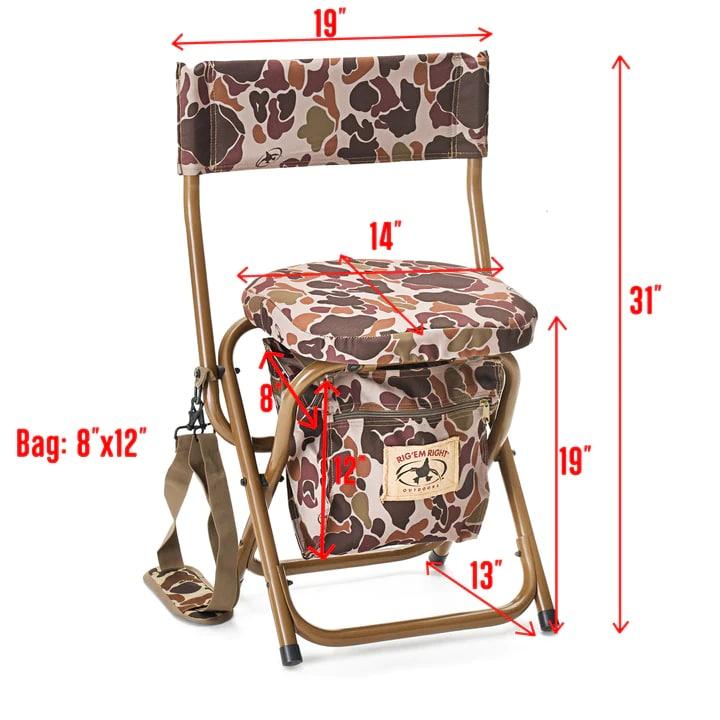 Rig'Em Right Hyde Stool Gore Optifade Marsh Picture of AdvenTec LLC dba Rig Em Right Outdoors Hyde Stool - Marsh