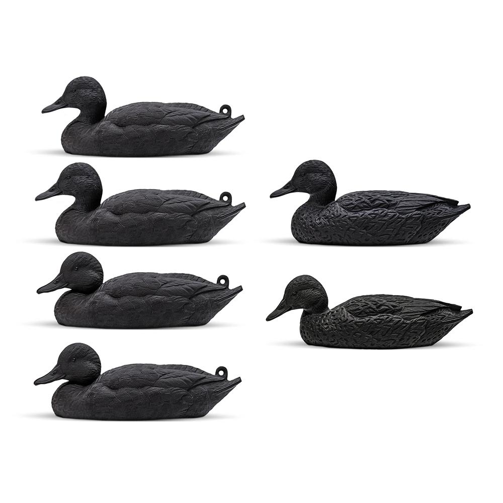Rig'Em Right Mainline Series Blackouts Duck Decoy 6/ct Picture of AdvenTec LLC dba Rig Em Right Outdoors Blackouts Decoy Six-Pack HDPE