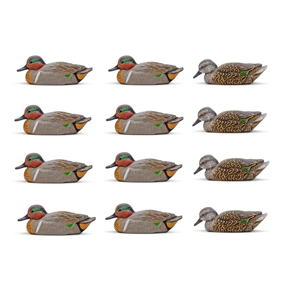 Rig'Em Right Mainline Series Green-Winged Teal Duck Decoy 12/ct Picture of AdvenTec LLC dba Rig Em Right Outdoors Green-Winged Teal Decoy Twelve-Pack EVA
