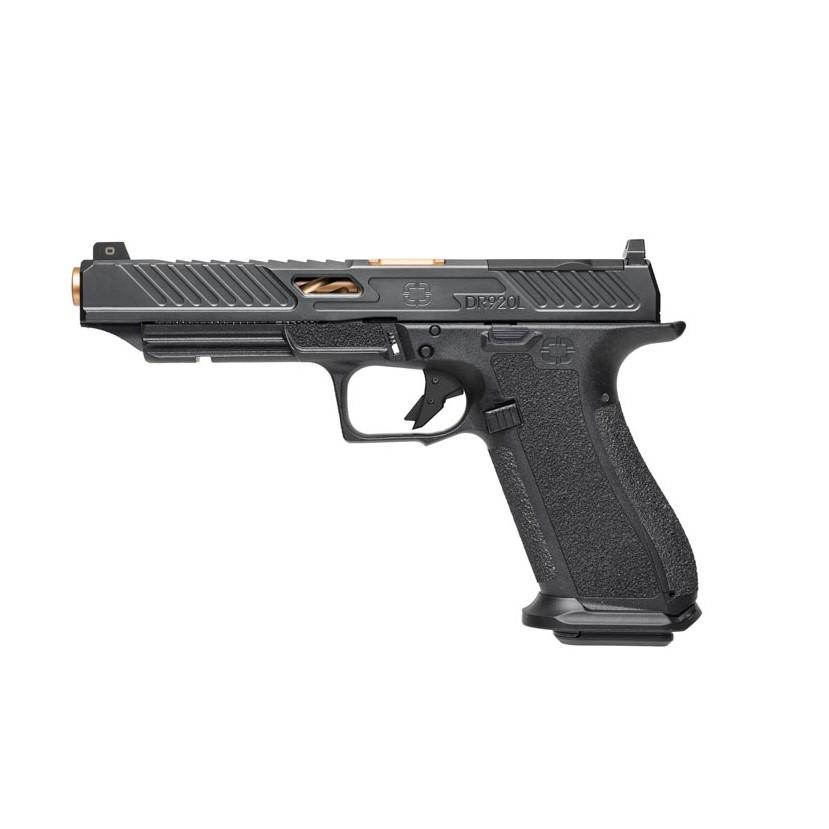 Shadow System DR920L Handgun 9mm 17rd Magazine 5.3" Spiral Unthreaded Barrel Black Bronze Picture of Shadow Systems dba Shadow Gunworks DR920L 9mm 17rd Elite Slide Optic Black Spiral Unthreaded Barrel Bronze