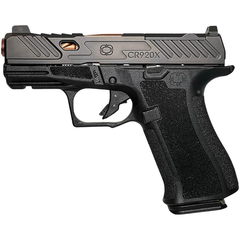 Shadow Systems CR920X Crossover Subcompact Handgun 9mm Luger 15rd Magazines (2) 3.41" Bronze Barrel Black Picture of Shadow Systems dba Shadow Gunworks Shadow Systems CR920X 9mm Crossover Bronze 6.5in Blk 15rd