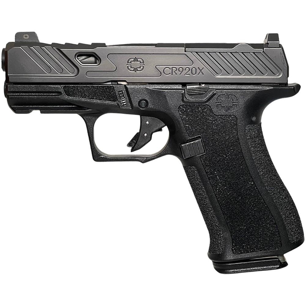 Shadow Systems CR920X Crossover Subcompact Handgun 9mm Luger 15rd Magazines (2) 3.41" Barrel Black Picture of Shadow Systems dba Shadow Gunworks Shadow Systems CR920X 9mm Crossover 6.5in Blk 15rd