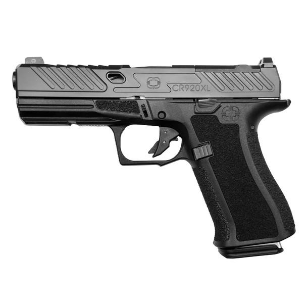 Shadow Systems CR920XL ELITE Slide Optic Handgun 9mm Luger 15rd Magazines 4.18" Spiral Black Barrel Picture of Shadow Systems dba Shadow Gunworks Shadow Systems CR920XL 9mm 15rd ELITE Slide Optic Blk Spiral Brl Blk