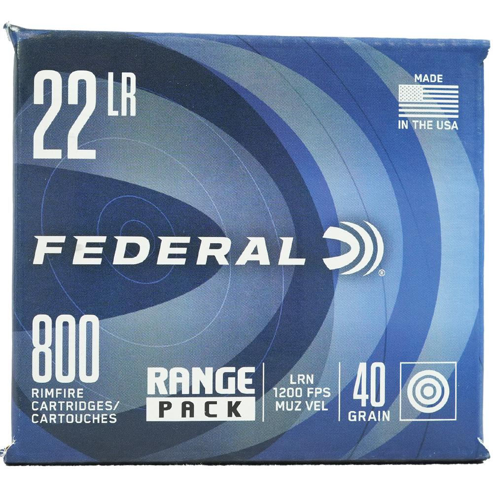 Federal Range Pack Rimfire Ammunition .22 LR 40 gr. LRN 1200 fps 800/ct Picture of Federal Cartridge Co. FEDERAL 22 LR 40GR LRN 1200 FPS 800 CT Bulk