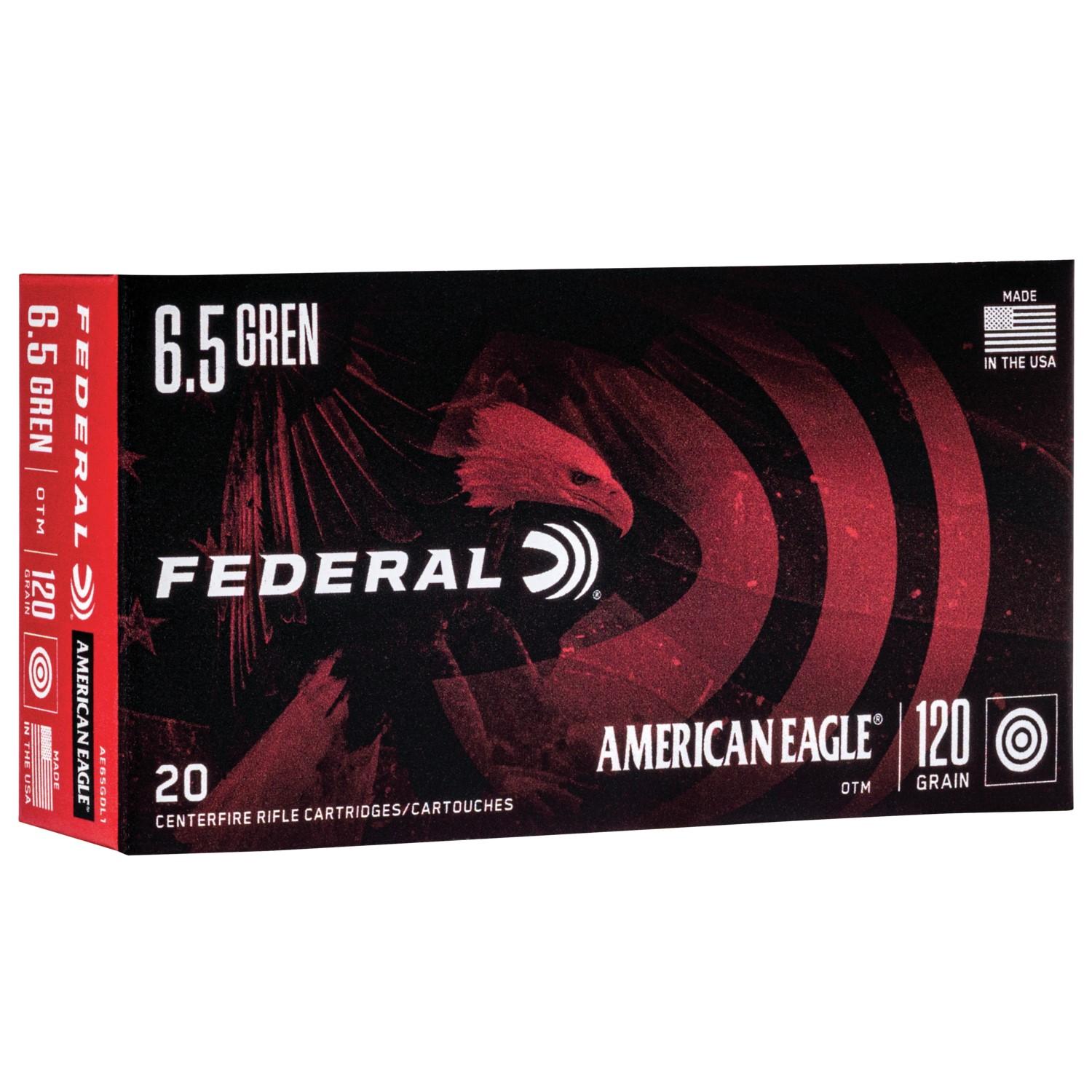 Federal American Eagle Rifle Ammunition 6.5 Grendel 123 gr OTM 2610 fps 20/ct