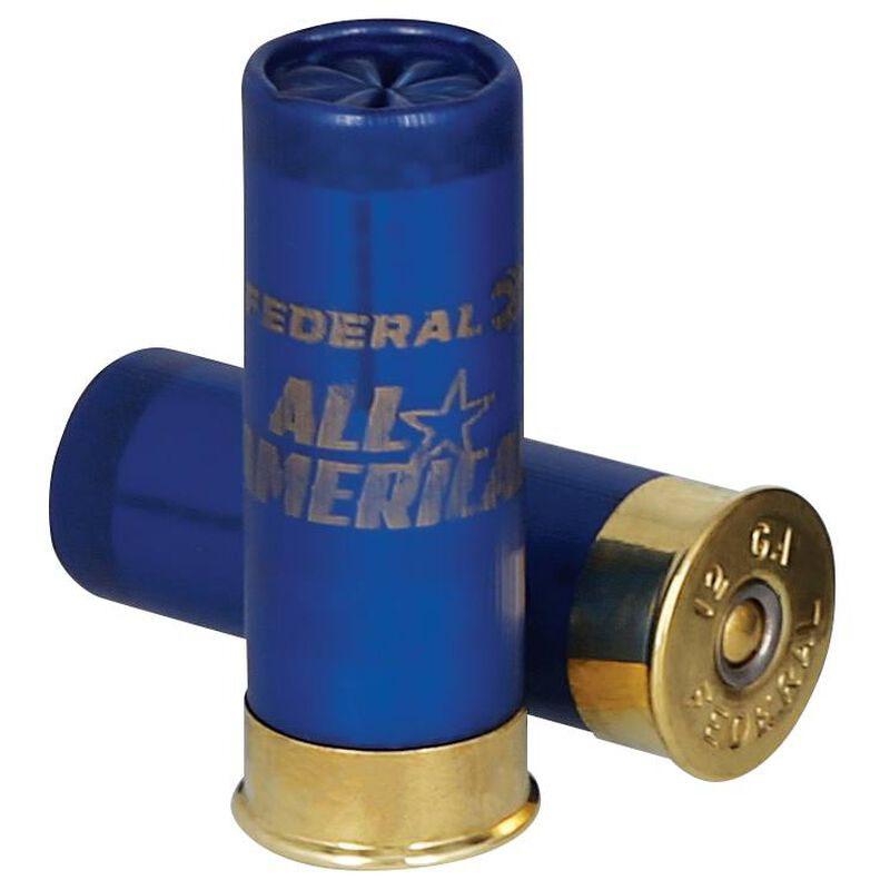 Federal All American Shotshells 12ga 2-3/4" 1oz 1200 fps #8 25/ct Picture of Federal Cartridge Co. 12GA 2 3/4 IN 1OZ 1200 FPS 2 3/4 DRAM 8 ALL AMERICAN 25 ROUNDS