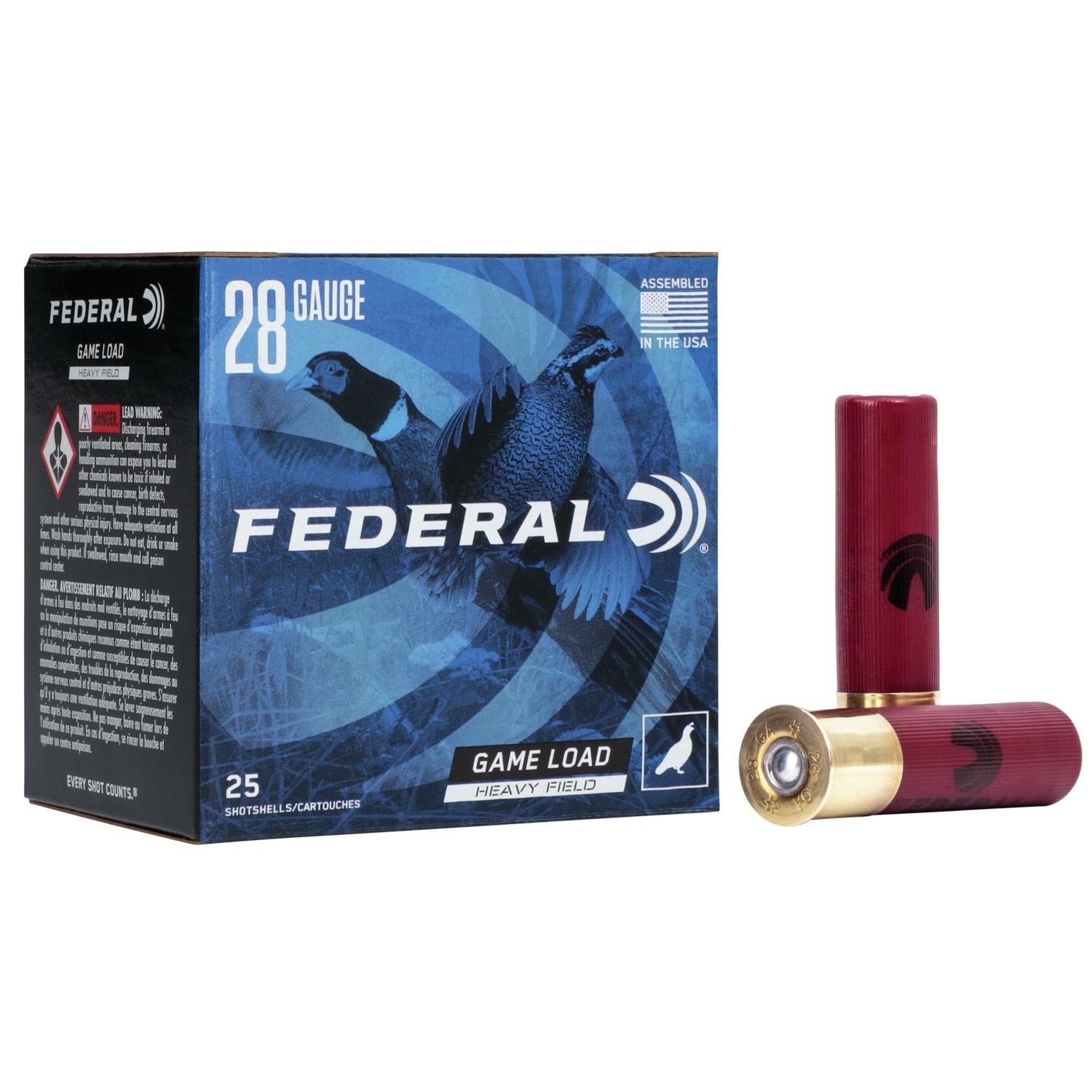 Federal Game-Shok Heavy Field Load Shotshells 28ga 2-3/4" 1 oz #6 1220 fps 25/ct
